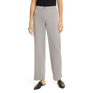 EILEEN FISHER Womens Gray Straight leg Pants M